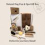 Natural Dog Pamper Gift Box | Organic Balm, Blanket, Toys, Bamboo Grooming Set Eco Friendly Puppy Spa Care Package, thumbnail 2 of 7