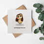 Valentine's Day Plantable Seed Paper Card Cute Owl, thumbnail 1 of 2