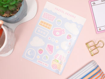 Pastel Dreams Cute Journal And Planner Sticker Sheet, 4 of 5