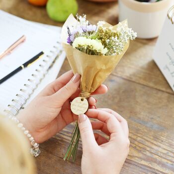 Personalised Teacher Token Dried Flower Posy, 4 of 10