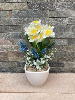 Spring Faux Silk Flower Arrangement Mothers Day Gift, 4 of 5