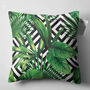 Green Tropical Palm Leaves Cushion Cover, thumbnail 5 of 7