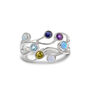 Rainbow Gemstones Sterling Silver Ring, thumbnail 3 of 8