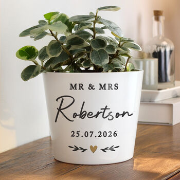 Personalised Anniversary Plant Pot For Couple, 2 of 4