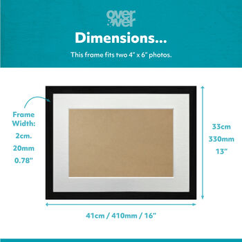 Handmade Black Wooden Picture Frame With Mount For A4, 5 of 8