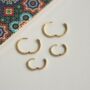 Twisted Hoop Earrings 18k Gold Sterling Silver, thumbnail 8 of 10