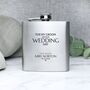 Groom Personalised Wedding Hip Flask Gift From Bride, thumbnail 1 of 2