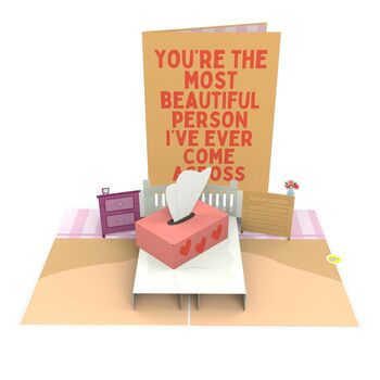 Come Across Tissue Box 3D Pop Up Funny Anniversary Card, 4 of 6