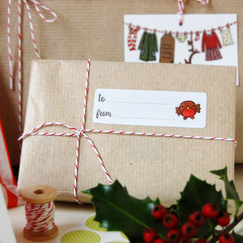 Robin And Snowflake Christmas Gift Labels, 3 of 5