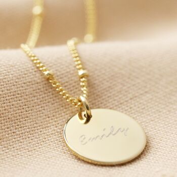 Personalised Name Sterling Silver Disc Necklace, 6 of 9