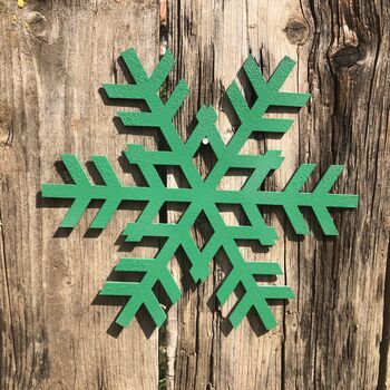 Colourful Christmas Snowflake Decoration Ornament Sign, 10 of 12