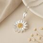 Personalised Sterling Silver September Aster Birth Flower Necklace, thumbnail 1 of 8