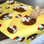 Christmas Pudding Full Colour Tea Towel, thumbnail 3 of 5