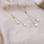 Sterling Silver Genuine Pearl Lariat Necklace, thumbnail 3 of 12