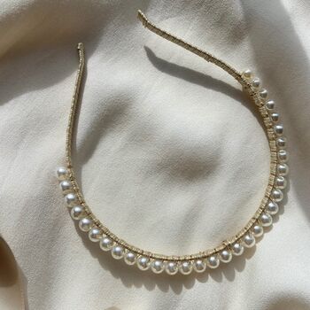 Pearl Crown Bridal Headband, 4 of 7
