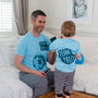 Personalised Daddy And Me Matching Football Pyjamas Set, thumbnail 11 of 12