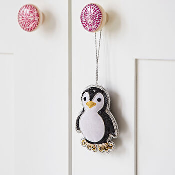 Beaded Penguin Christmas Decoration, 3 of 8