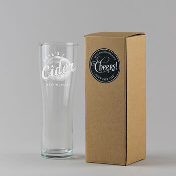 Apple Engraved Cider Pint Glass, 2 of 3