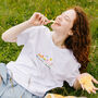 Crisps And Anxiety Embroidered T Shirt, thumbnail 5 of 9