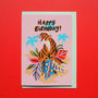 Happy Birthday Tiger Gold Foiled Card, thumbnail 2 of 2