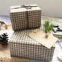 Gingham Paper Fibre Wrapping Paper, thumbnail 4 of 6