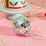 Set Of Six Mini Disco Ball Baubles, thumbnail 3 of 4