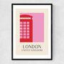 London Telephone Box A3 Print, thumbnail 2 of 4