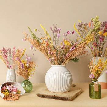 Spring Meadow Dried Flower Posy With Vase, 5 of 6