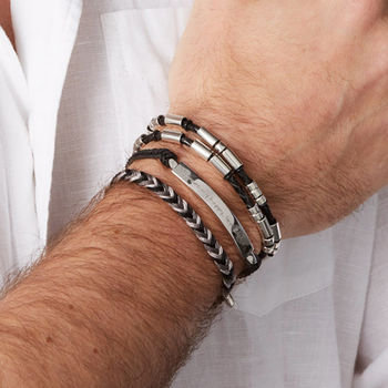 Men's Personalised Silver Friendship Bracelet, 3 of 6