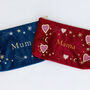 Personalised Embroidered Velvet Make Up Bag Accessories Pouch Christmas Gift, thumbnail 2 of 9