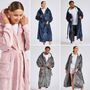 Personalised Sherpa Hooded Fluffy Cuffed Robe, thumbnail 2 of 10