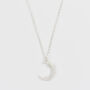 Silver Nightshade Moon Pendant Necklace, thumbnail 4 of 8