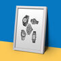 Designer Watches Black And White Collage, thumbnail 2 of 3