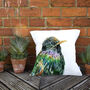 Inky Starling Water Resistant Outdoor Garden Cushion, thumbnail 1 of 8