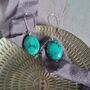 Turquoise Sterling Silver Drop Earrings, thumbnail 3 of 5
