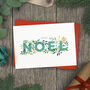 Joyeux Noel Holly Foliage Christmas Card, thumbnail 1 of 2