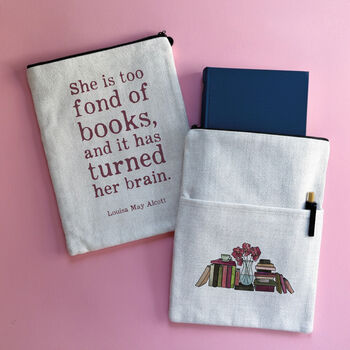 Too Fond Of Books Book Sleeve, 2 of 2