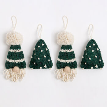 Oh Christmas Tree And Gonk Bauble Duo Knitting Kit, 3 of 7