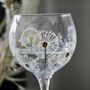 Dandelion Hand Painted Gin Glass, thumbnail 1 of 7