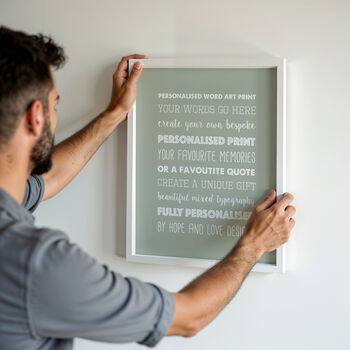 Personalised Mixed Typography Print, 2 of 5