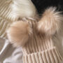 Double Pom Pom Winter Baby Hat, thumbnail 5 of 5