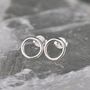 Handmade Simple Sterling Silver Circle Studs, thumbnail 1 of 6