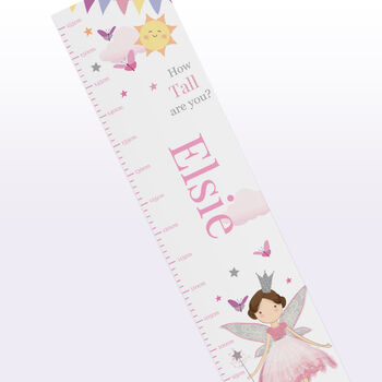 Personalised Fairy Princess Kids Height Chart, 3 of 3