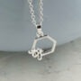 Silver Honey Bee Mothers Day Hexagon Pendant, thumbnail 3 of 6