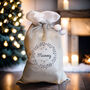 Personalised Holly Grey Christmas Sack, thumbnail 1 of 3