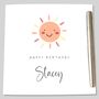Personalised Birthday Card Smiling Sun, thumbnail 1 of 4
