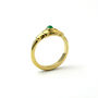 Bond Together Emerald Gold Plated Ring, thumbnail 1 of 5