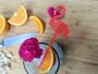 Flamingo Drink Stirrer On Neon Pink Translucent Acrylic, thumbnail 1 of 6