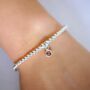 Sterling Silver July Birthstone Bracelet, thumbnail 2 of 6
