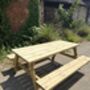 Heavy Duty Garden/Pub Picnic Table With Traditional Top, thumbnail 5 of 7